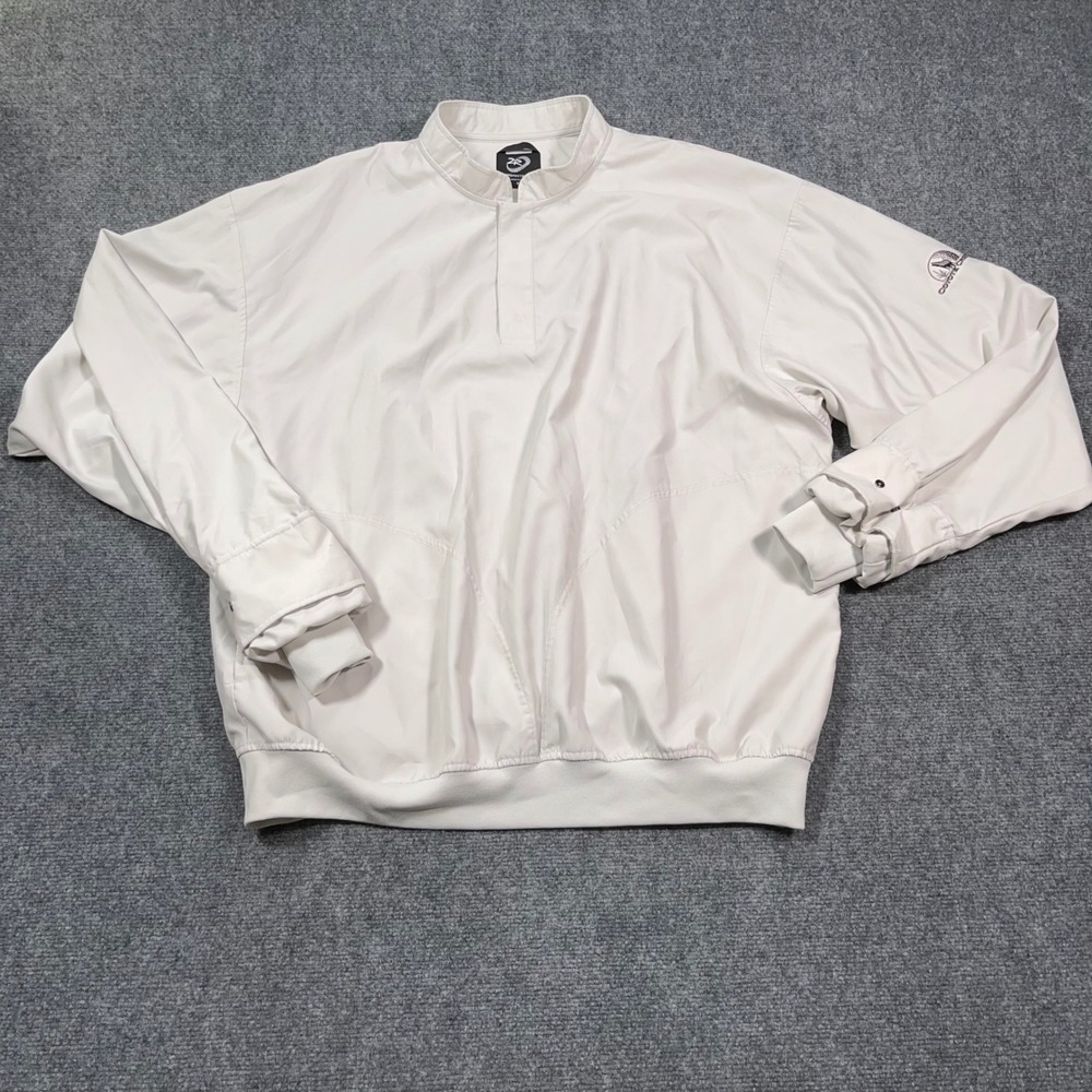 Zero Restriction Coyote Creek Windshirt Pullover Mens XL Golf Windbreaker White